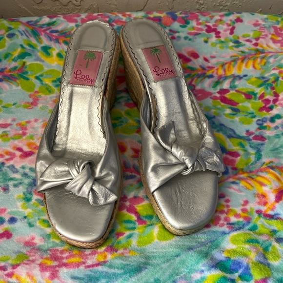 Lilly Pulitzer Espadrille slide shoes size 10 medium
